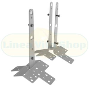 ANCORAGGIO H30/50cm<br>SU BASE INCLINATA PER TRAVETTI<small><small><br>(codice prodotto: TWIN-WD)<br>(cod. e-commerce: PADOVA)</small></small><br><br>